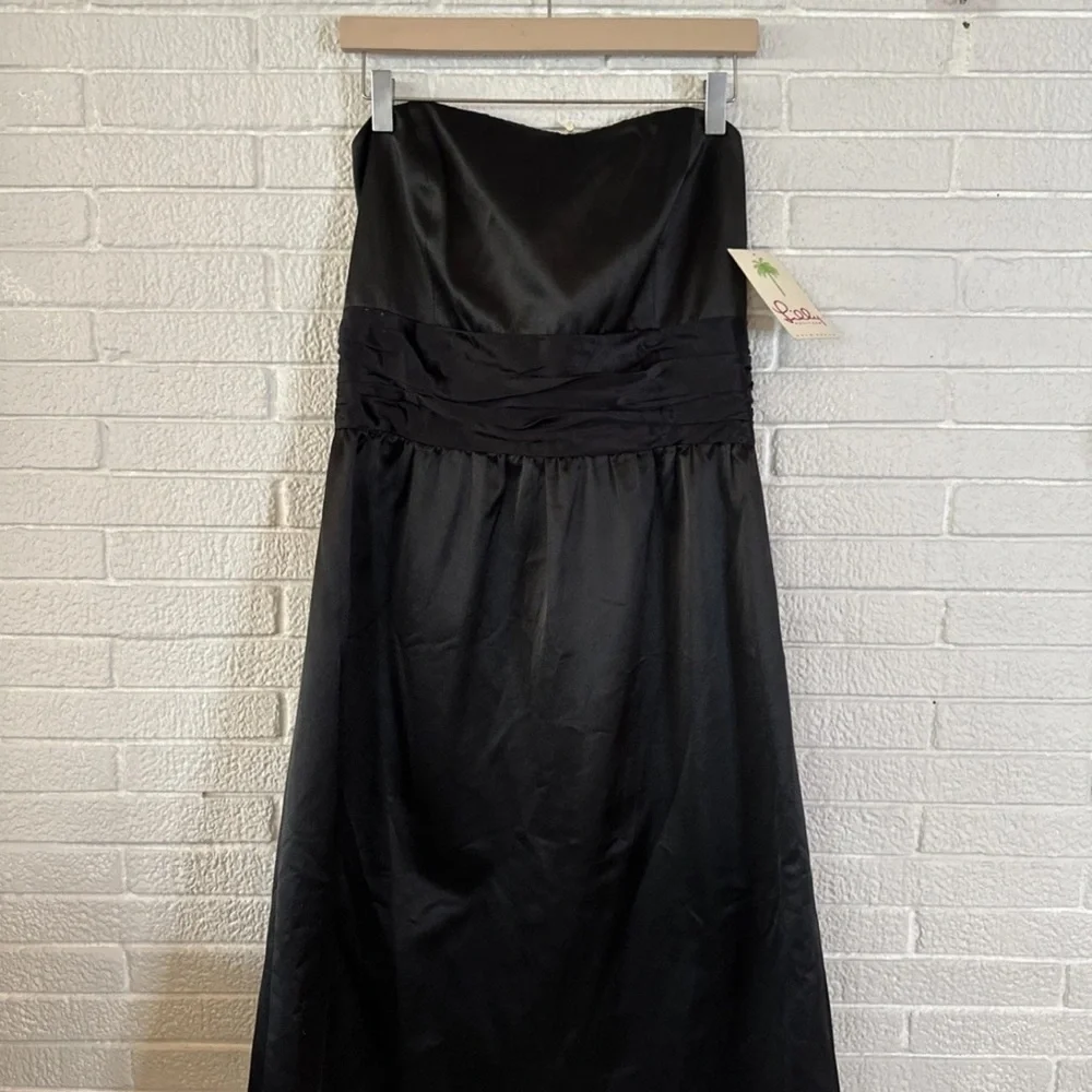 NWT LILLY PULITZER Black Strapless Dress SIZE 12 - Picture 3 of 10